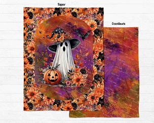 Halloween Floral Haunt Blanket Panel